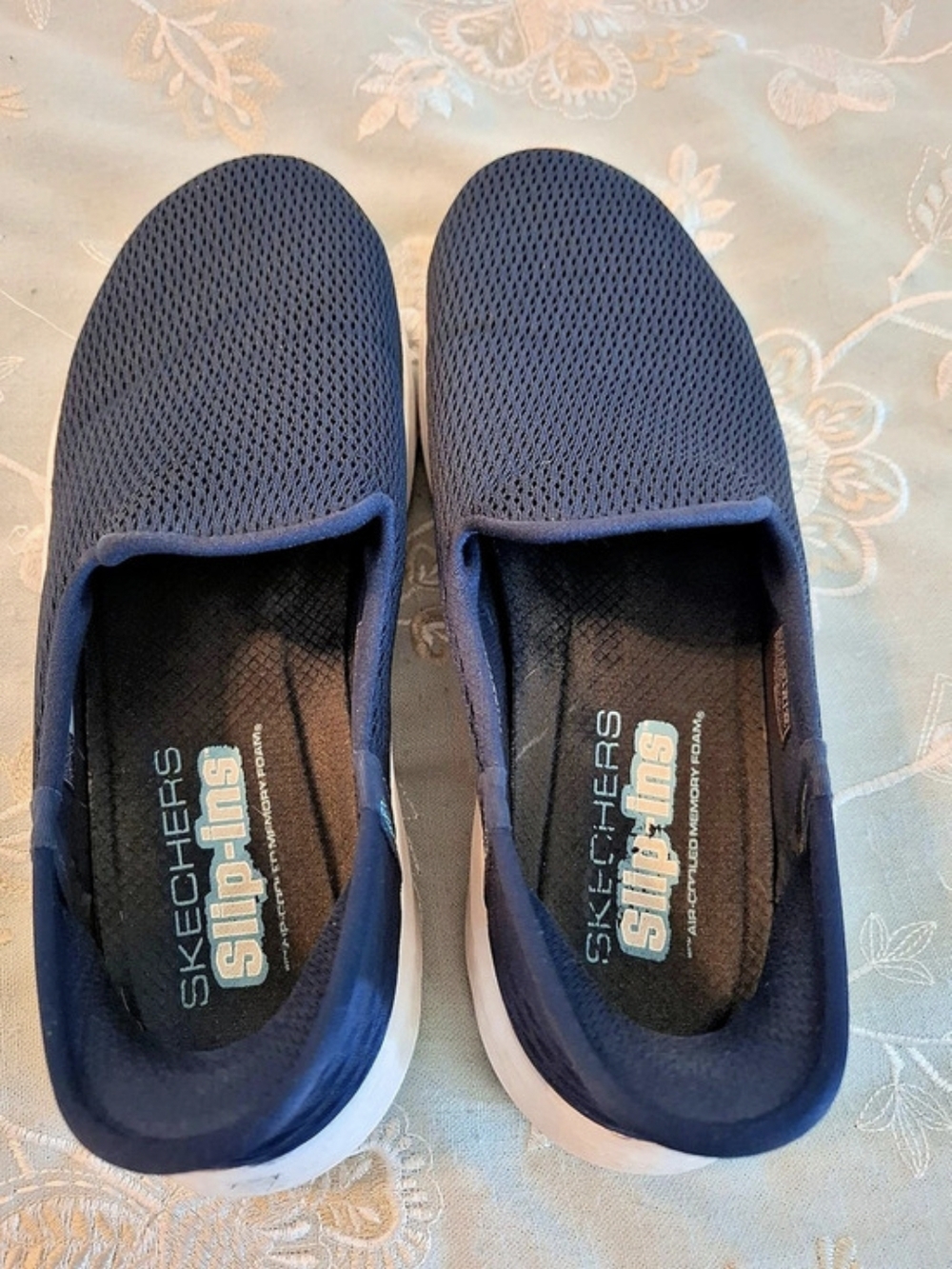 Skechers Go Walk Slip-Ins Blue Sneakers10 WIDE